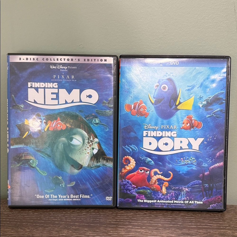 Disney Pixar Finding Nemo and Finding Dory - 2 DVDs Set